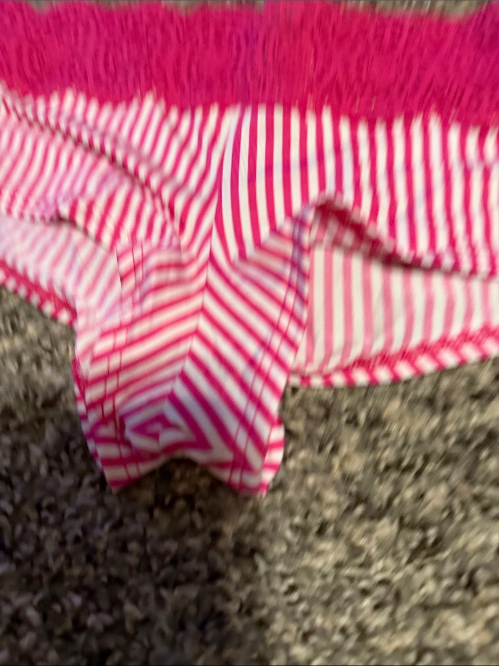 Victoria's Secret Hot Pink & White Striped Bikini Panty